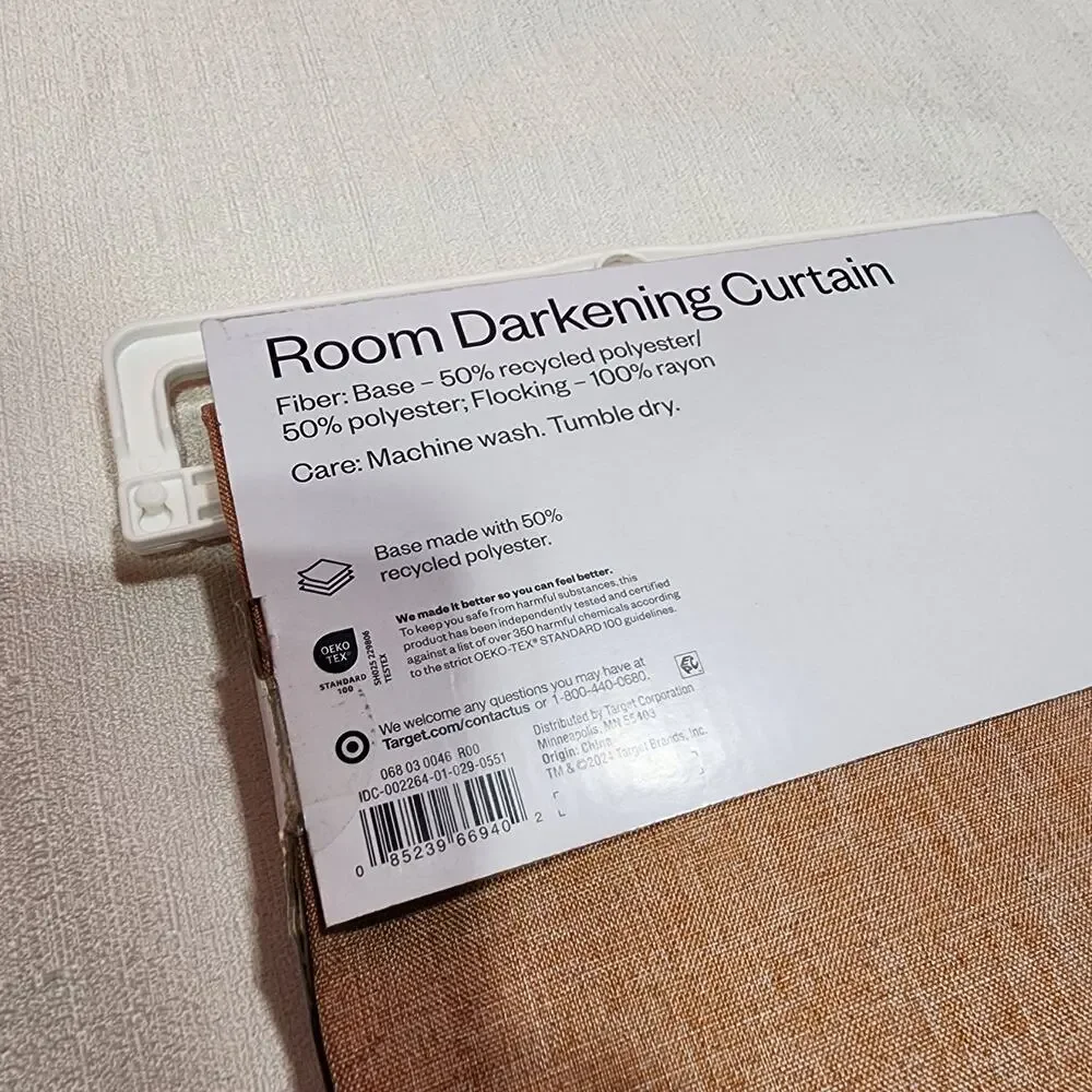 Room essentials room darkening curtains orange heather 42''W x 63''L